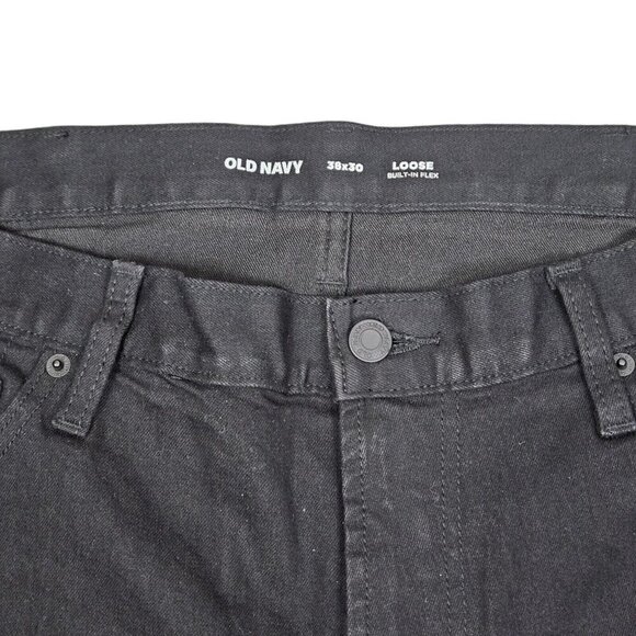 NWT Old Navy Black Relaxed Slim Jeans Mens Size 38x30‎ New with Tag - Picture 4 of 12